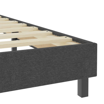 Sommier À Lattes De Lit Sans Matelas Gris Tissu