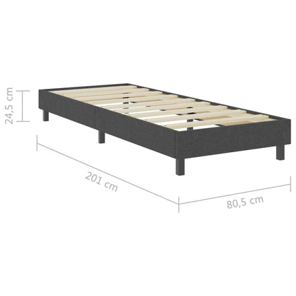 Sommier À Lattes De Lit Sans Matelas Gris Tissu