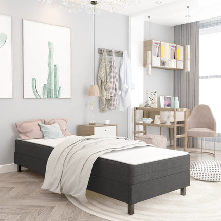 Sommier À Lattes De Lit Sans Matelas Gris Tissu