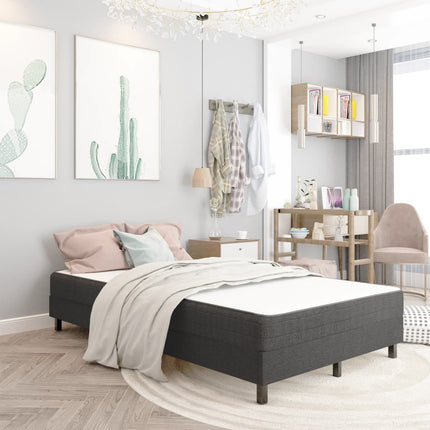 Sommier À Lattes De Lit Sans Matelas Gris Tissu