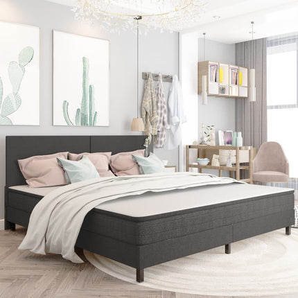 Sommier À Lattes De Lit Sans Matelas Gris Tissu