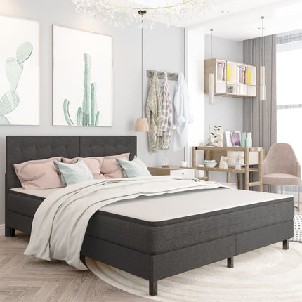 Tête De Lit Gris Foncé Tissu