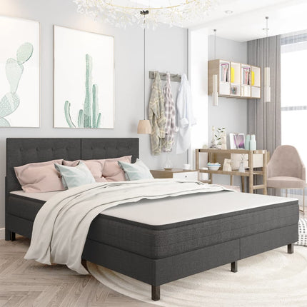 Tête De Lit Gris Foncé Tissu