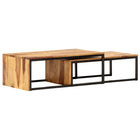 Tables Gigognes 2 Pcs Bois Solide