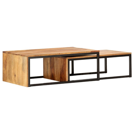 Tables Gigognes 2 Pcs Bois Solide