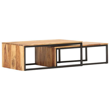 Tables Gigognes 2 Pcs Bois Solide