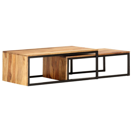 Tables Gigognes 2 Pcs Bois Solide