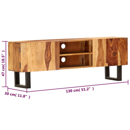 Meuble Tv 130X30X47 Cm Bois Massif