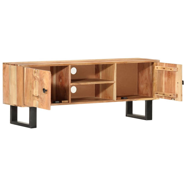 Meuble Tv 118X30X45 Cm Bois D'acacia Massif