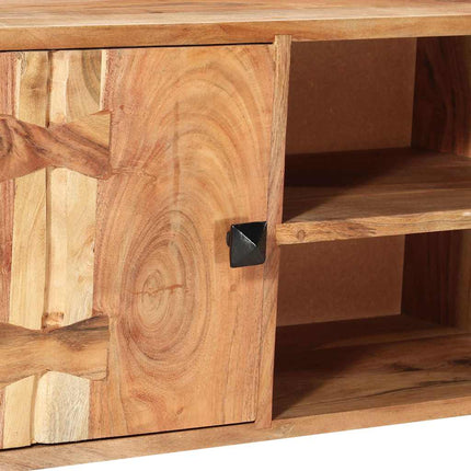 Meuble Tv 118X30X45 Cm Bois D'acacia Massif