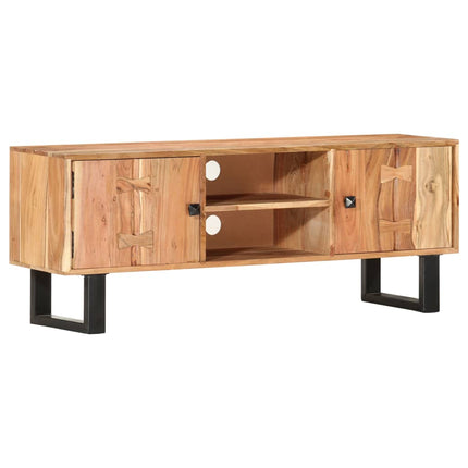Meuble Tv 118X30X45 Cm Bois D'acacia Massif