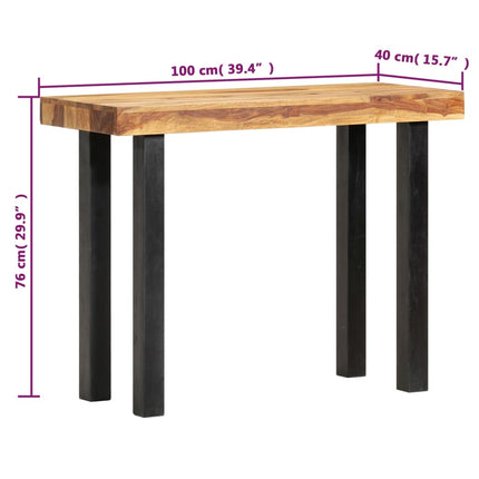 Table Console 100 X 40 X 76 Cm Bois Solide