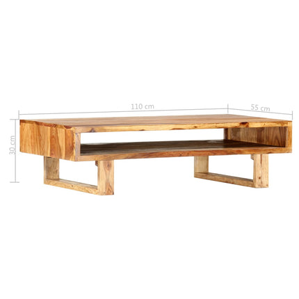 Table Basse 110X55X30 Cm Bois Massif