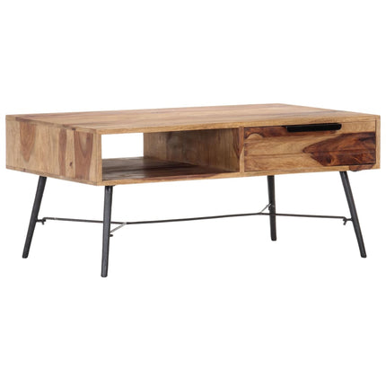 Table Basse 88X55X40 Cm Bois Massif