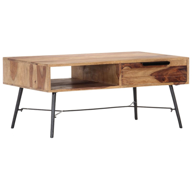 Table Basse 88X55X40 Cm Bois Massif