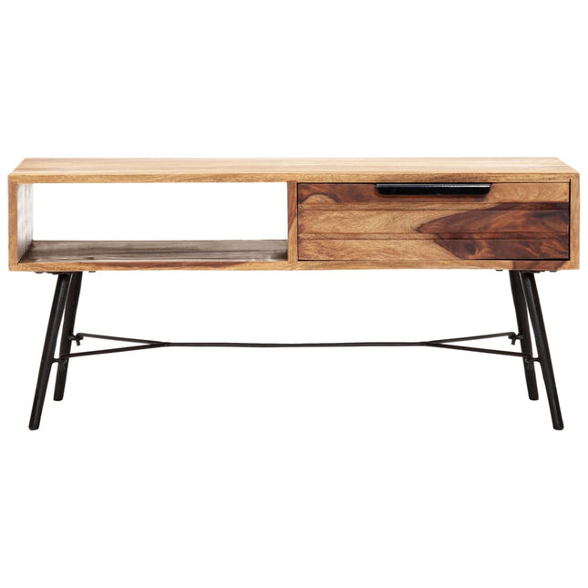 Table Basse 88X55X40 Cm Bois Massif