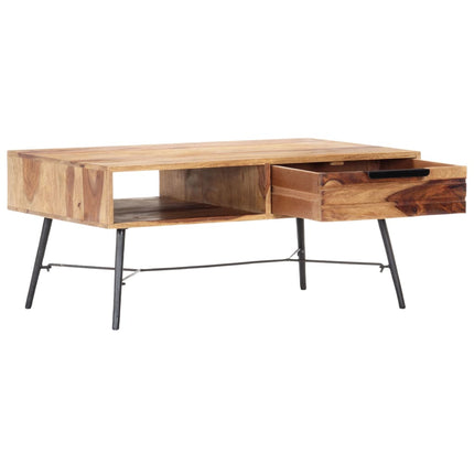 Table Basse 88X55X40 Cm Bois Massif