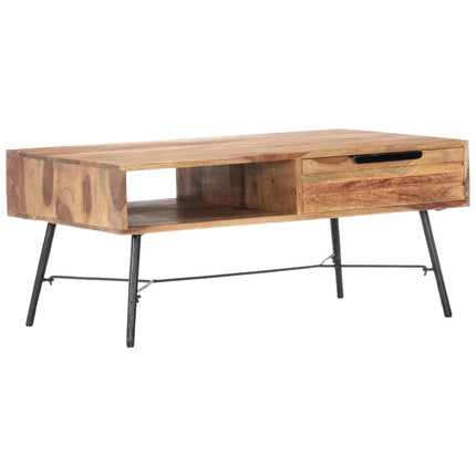 Table Basse 88X55X40 Cm Bois Massif