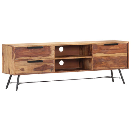 Meuble Tv 140X28X47 Cm Bois Solide