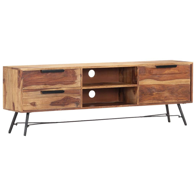Meuble Tv 140X28X47 Cm Bois Solide