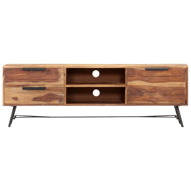 Meuble Tv 140X28X47 Cm Bois Solide