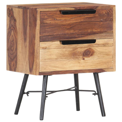 Table De Chevet Bois Massif 40X30X50 Cm