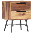 Table De Chevet Bois Massif 40X30X50 Cm
