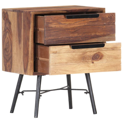 Table De Chevet Bois Massif 40X30X50 Cm