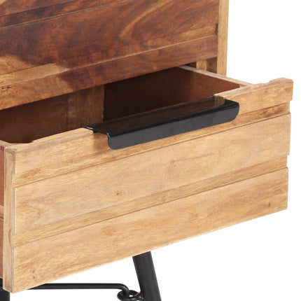 Table De Chevet Bois Massif 40X30X50 Cm