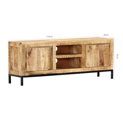 Meuble Tv 118 X 30 X 45 Cm Bois De Manguier Massif