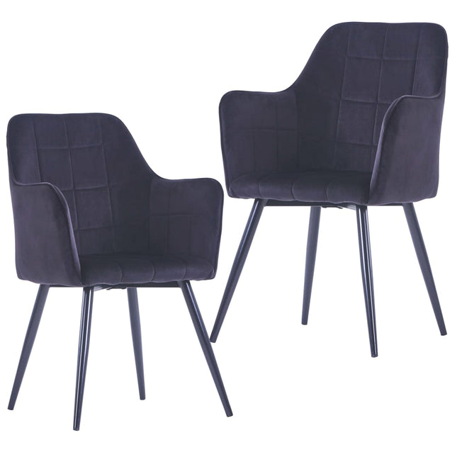 Chaises À Manger Lot De 2 Velours