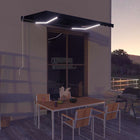 Auvent Manuel Rétractable Avec Led Anthracite