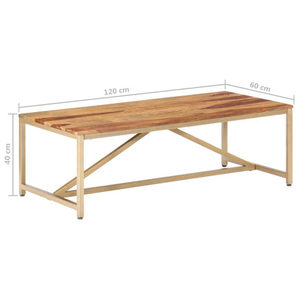 Table Basse 120X60X40 Cm Bois Massif