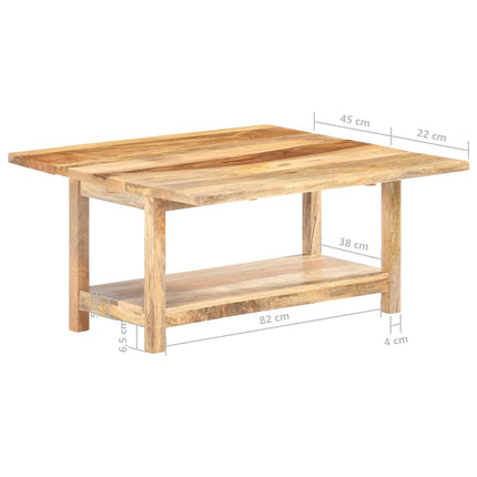 Table Basse Extensible 90X(45-90)X45 Cm Bois De Manguier Massif
