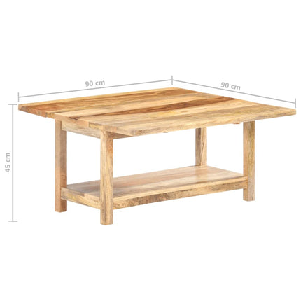 Table Basse Extensible 90X(45-90)X45 Cm Bois De Manguier Massif