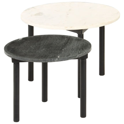 Tables Basses 2 Pcs Noir Et Blanc