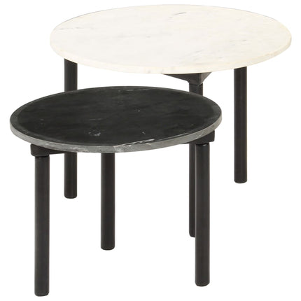 Tables Basses 2 Pcs Noir Et Blanc