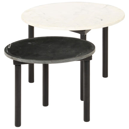 Tables Basses 2 Pcs Noir Et Blanc