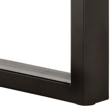 Banc Au Bord Naturel Du Bois Bois D'acacia Solide Acier