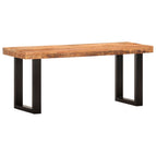 Marron / Bois de manguier brut massif / 110 cm