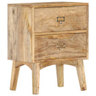 Table De Chevet 40X35X55 Cm Bois De Manguier Solide