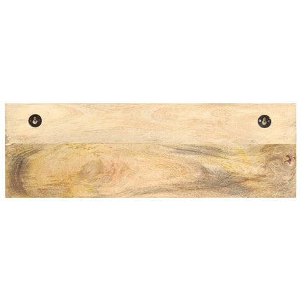 Porte-Manteau Mural 60X15X20 Cm Bois De Manguier Brut Solide