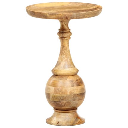 Table D'appoint Ronde 43X43X66 Cm Bois De Manguier Massif