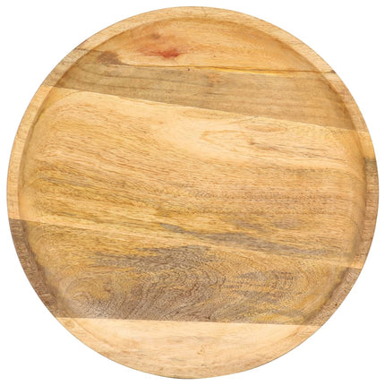 Table D'appoint Ronde 43X43X66 Cm Bois De Manguier Massif