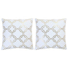 Coussins Imprimés À Film Lot De 2 Noir Et Doré 40X40 Cm Coton