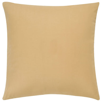 Coussins Imprimés À Film Lot De 2 Beige Et Doré 40X40Cm Velours