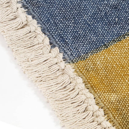 Tapis Tissé À La Main Coton Imprimé Multicolore