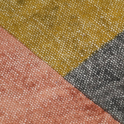 Tapis Tissé À La Main Coton Imprimé Multicolore