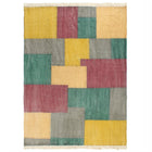 Tapis Tissé À La Main Coton Imprimé Multicolore