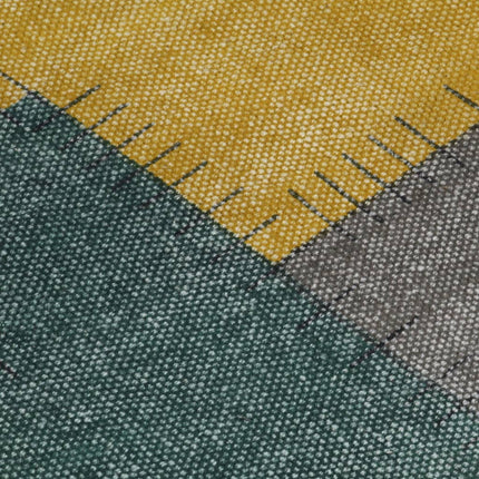 Tapis Tissé À La Main Coton Imprimé Multicolore